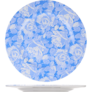 Тарелка мелкая; керамика; D=29см; белый,голубой