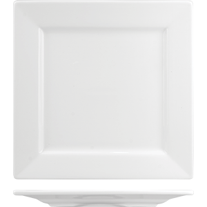 Тарелка квадратная «Кунстверк»; фарфор; H=1.9,L=21.2,B=21.2см; белый