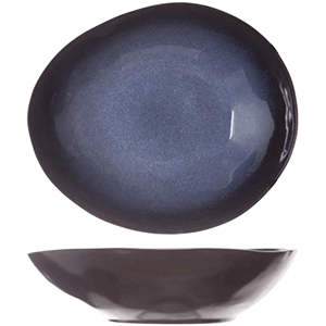 Тарелка глубокая овальный; керамика; L=19.5,B=16.5см
