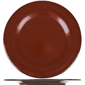 Тарелка мелкая «Шоколад»; фарфор; D=20,H=2см; темно-коричневая