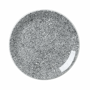 Тарелка мелкая «Инк Блэк»; фарфор; D=25.3см; белый,черный