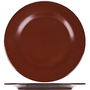Тарелка мелкая «Шоколад»; фарфор; D=24,H=2см; темно-коричневая