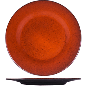 Тарелка «Млечный путь оранжевый»; фарфор; D=20,H=2см; оранжевый ,черный