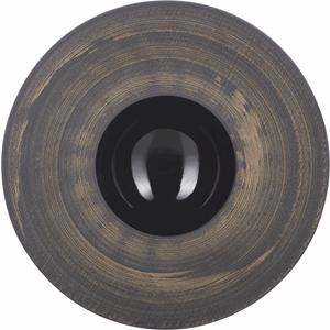 Тарелка «Сфера»;  керамика;  D=21,5см;  черный,медный