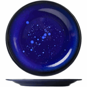 Тарелка «Нептун»;  фарфор;  D=19см;  синий