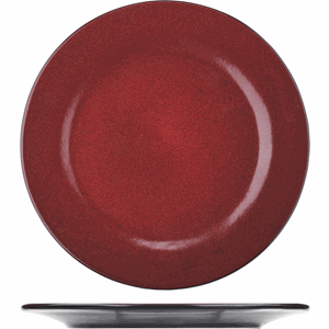 Тарелка «Млечный путь красный»;  фарфор;  D=26см;  красный, черный
