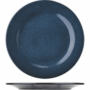 Тарелка «Млечный путь голубой»; фарфор; D=26см; голубой,черный