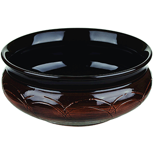 Тарелка глубокая «Скифская»; керамика; 0,8л; D=16,H=7см; коричневый 