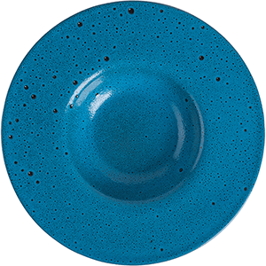Тарелка для пасты «Млечный путь голубой»;  фарфор;  0,5л;  D=310,H=55мм;  голуб.,черный