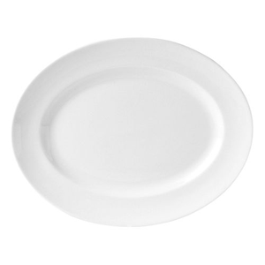 Блюдо овальное «Монако Вайт»; материал: фарфор; высота=9, длина=200, ширина=150 мм; белый