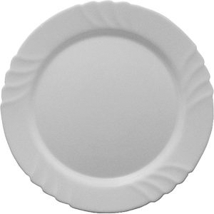 Блюдо круглое «Эбро»; стекло; диаметр=32 см.; белый