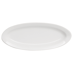 Блюдо овальное «Кунстверк»; материал: фарфор; высота=2, длина=22, ширина=8 см.; белый