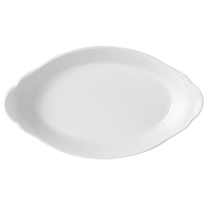 Блюдо овальное «Симплисити Вайт»; материал: фарфор; высота=45, длина=345, ширина=195 мм; белый