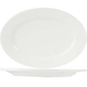 Блюдо овальное «Кунстверк»; материал: фарфор; длина=20 см.; белый