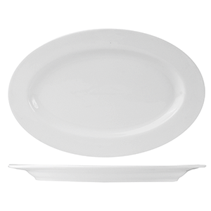 Блюдо овальное «Кунстверк»; материал: фарфор; высота=1.6, длина=26, ширина=17 см.; белый