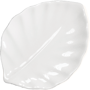 Блюдо-лист «Кунстверк»; материал: фарфор; высота=5.5, длина=25, ширина=18 см.; белый