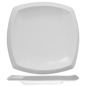 Блюдо квадратное «Кунстверк»; материал: фарфор; длина=33, ширина=33 см.; белый