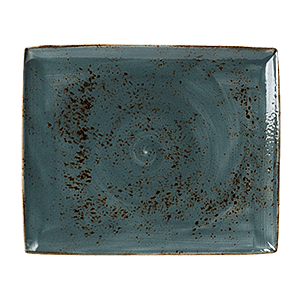 Блюдо прямоугольное «Крафт»; материал: фарфор; высота=15, длина=330, ширина=270 мм; синий