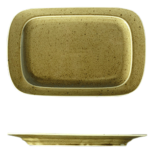 Блюдо прямоугольное «Кантри Стайл»; материал: фарфор; высота=1, длина=32 см.; зеленый