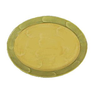 Блюдо овальное «Феннель»; материал: фарфор; высота=12, длина=200, ширина=160 мм; зеленый,бежевая