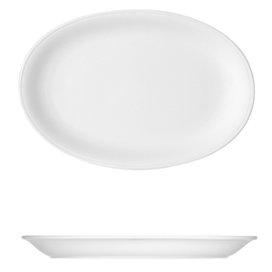 Блюдо овальное «Бонн»; материал: фарфор; длина=32.3, ширина=22.8 см.; белый