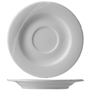 Блюдце «Атлантис»; материал: фарфор; диаметр=16, высота=2 см.; белый