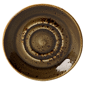 Блюдце «Крафт»; материал: фарфор; диаметр=111, высота=13 мм; коричневый