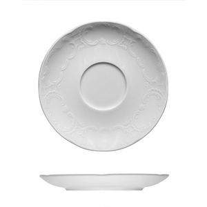 Блюдце «Моцарт»; материал: фарфор; диаметр=15.5 см.; белый