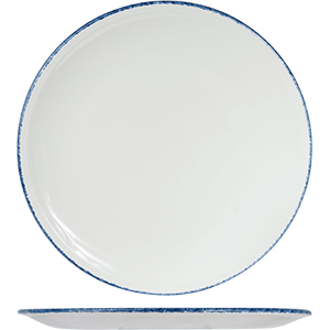 Блюдо для пиццы «Блю дэппл»; материал: фарфор; диаметр=31.5 см.; белый, синий