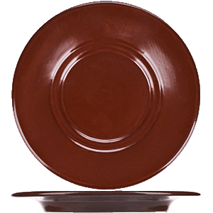 Блюдце «Шоколад»; фарфор; D=15.5,H=2см; темно-коричневое