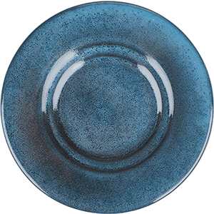 Блюдце универсальное «Млечный путь голубой»; фарфор; голубой,черный
