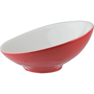 Салатник «Фиренза ред»; материал: фарфор; 55 мл; диаметр=10, высота=4.5 см.; красный, белый