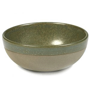 Салатник «Серфис»; керамика; D=11,H=4.5см; серый,зеленый