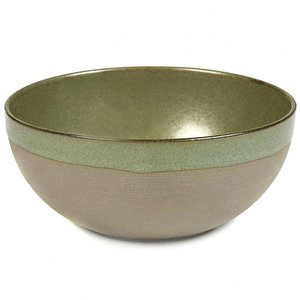 Салатник «Серфис»; керамика; D=15,H=6.5см; зеленый