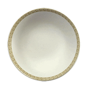 Салатник «Антуанетт»; материал: фарфор; 900 мл; диаметр=300, высота=45 мм; белый,оливковый 