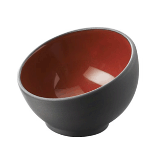 Салатник для комплимента; материал: фарфор; 30 мл; диаметр=7, высота=5 см.; цвет: черный, красный
