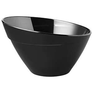 Салатник; пластик; 2.5л; диаметр=24.5, высота=15 см.; цвет: черный