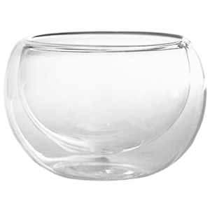Салатник двойные стенки; стекло; D=8,H=5см; прозрачный