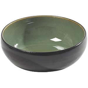 Салатник «Пьюр»; керамика; D=16,H=5см; светло-зеленый ,черный