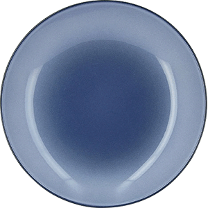 Салатник «Экинокс»; фарфор; 1л; D=240,H=25мм; синий