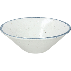 Салатник «Органика»; фарфор; D=22см; белый,синий