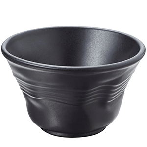 Салатник ”мятый”; материал: фарфор; 250 мл; диаметр=11.5, высота=7 см.; цвет: черный