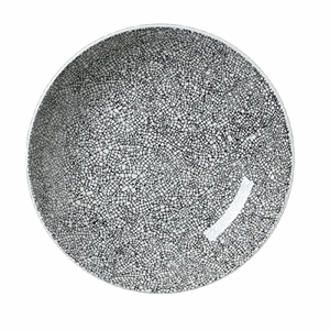 Салатник «Инк Блэк»; фарфор; D=25.3см; белый,черный