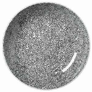 Салатник «Инк Блэк»; фарфор; D=20.5см; белый,черный
