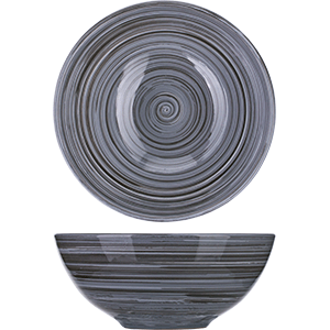 Салатник «Пинки»; керамика; 1л; D=18,H=8см; серый