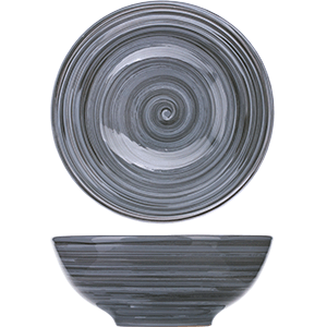 Салатник «Пинки»; керамика; 450мл; D=13.5,H=5.5см; серый