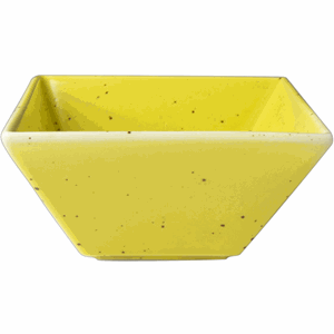 Салатник квадратная «Буфет»; фарфор; ,L=9,B=9см;  желтый 