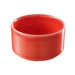Форма для запекания; материал: фарфор; 60 мл; диаметр=65, высота=35 мм; красный