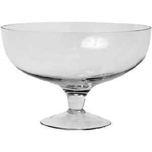 Ваза для фруктов; стекло; диаметр=20.5, высота=13.5 см.; прозрачный