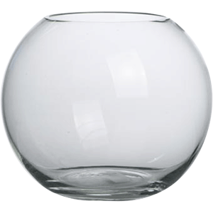 Ваза-шар; стекло; диаметр=18, высота=17 см.; прозрачный, объем 3 литра